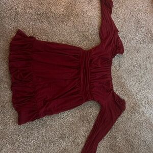 Amazon Burgundy Long Sleeve Dress